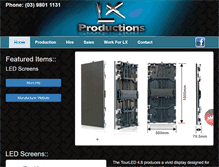 Tablet Screenshot of lxproductions.com.au